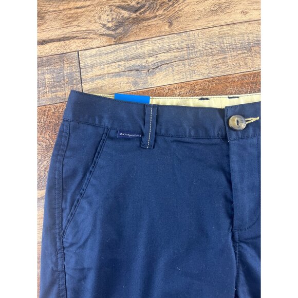 Columbia PFG Womens Shorts Regular Fit Navy Blue Size 6 - Picture 2 of 6